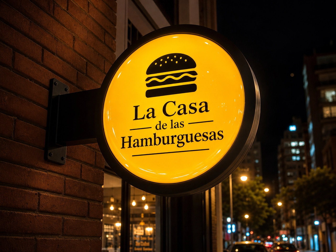 Cartel instalado en comercio